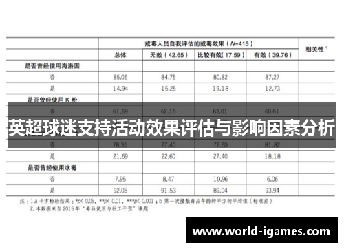英超球迷支持活动效果评估与影响因素分析 英超球迷支持活动效果评估与影响因素分析